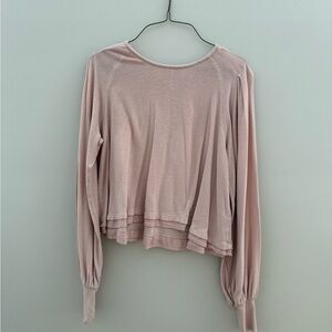 Women's Pink Long Sleeve Top